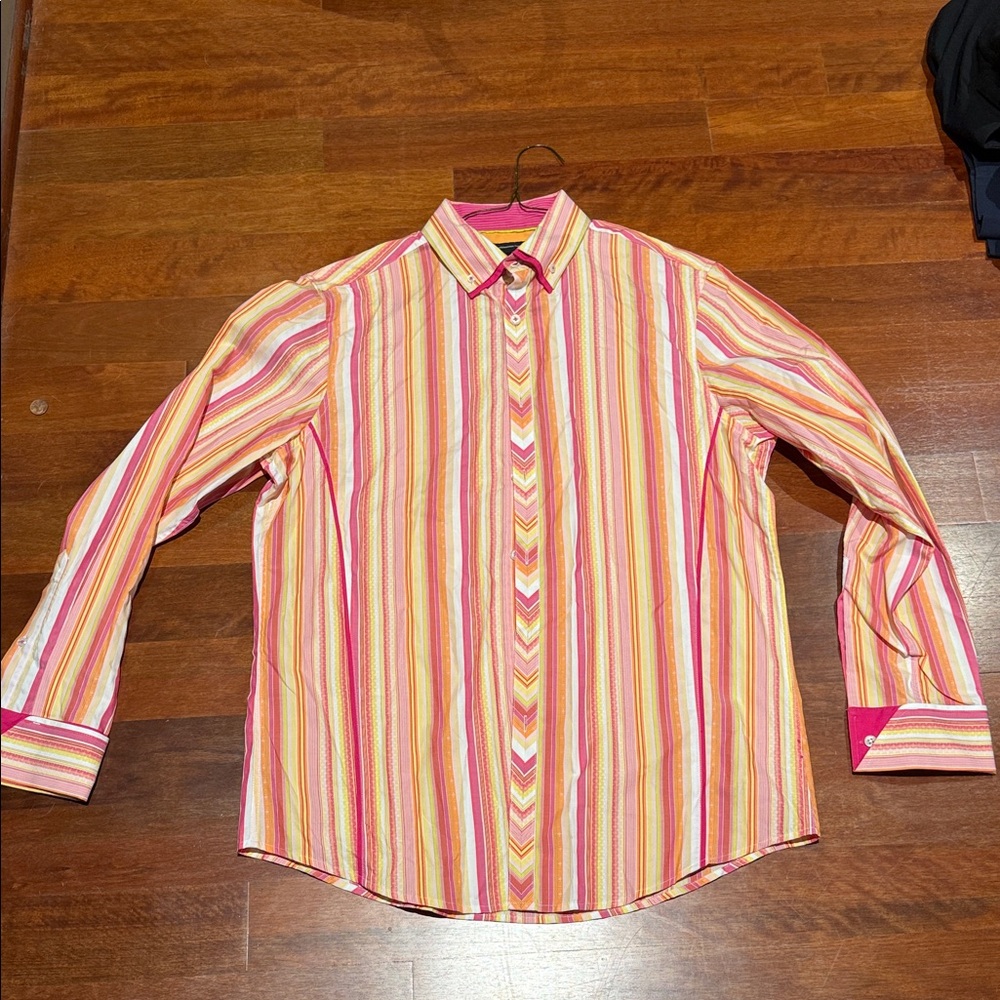 INC International Concepts Multicolor Striped Shirt